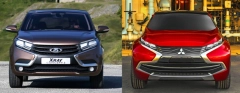 Изображение Похожий дизайн LADA и Mitsubishi