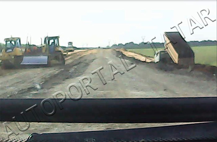 Фото ремонта дороги в районе 9-км Бугульма